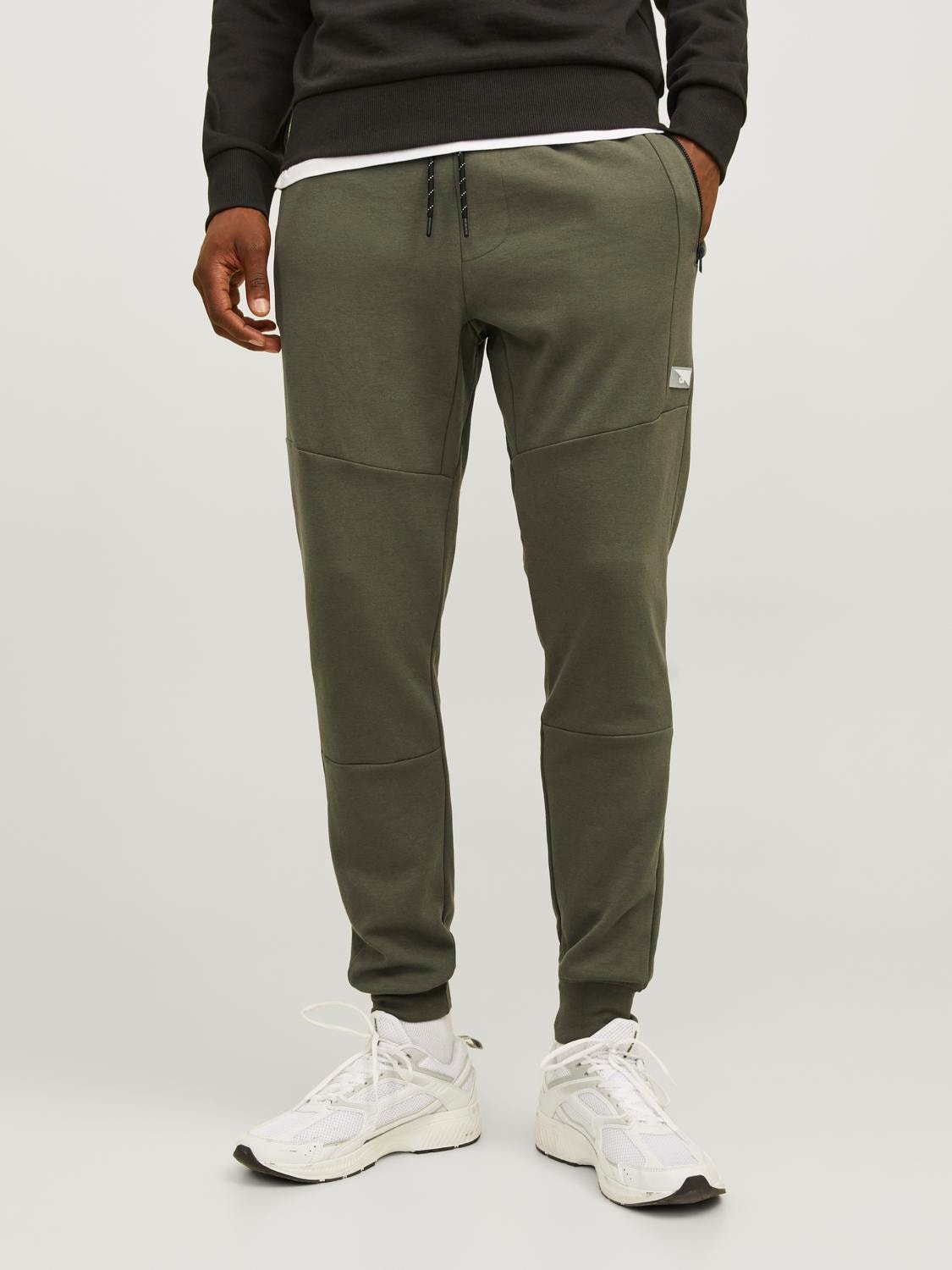 Jack & Jones Slim Fit Prakaituojančios kelnės -Dusty Olive - 12184970