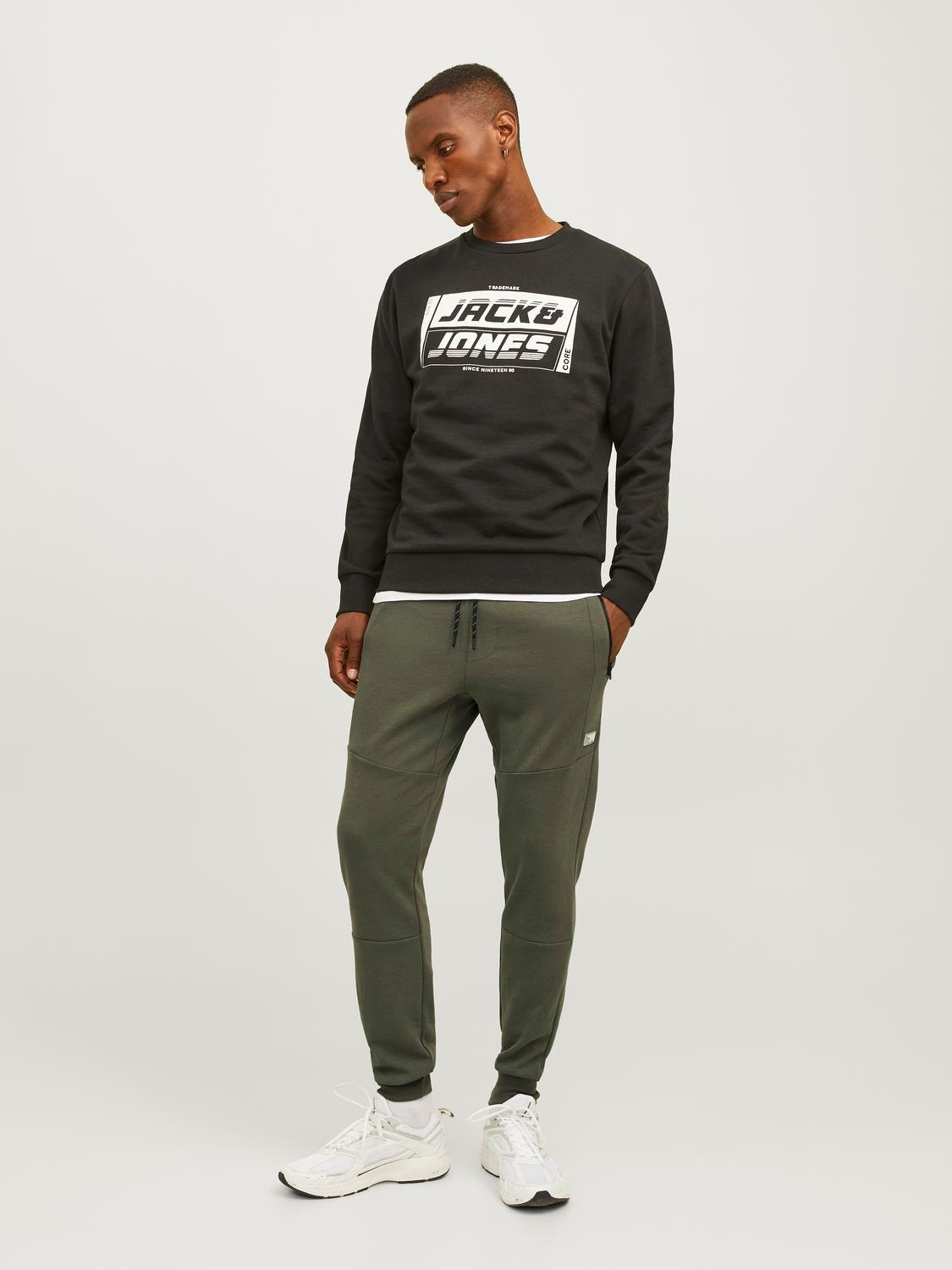 Jack & Jones Calças de fato de treino Slim Fit -Dusty Olive - 12184970