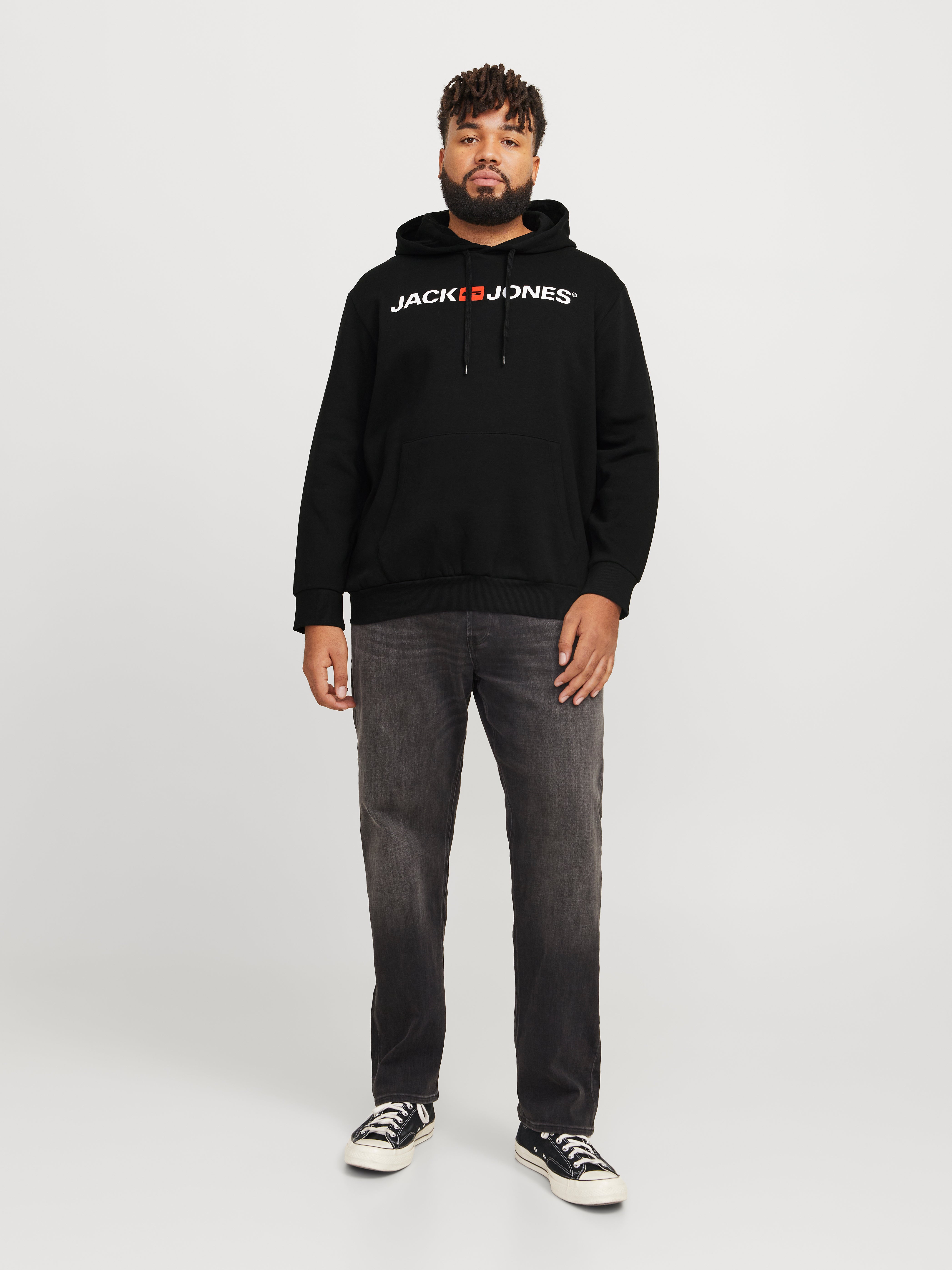 Thumbnail - Plus Size Logo Kapuzenpullover