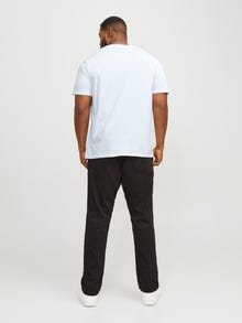 Jack & Jones Plus Size Logotipas Marškinėliai -White - 12184987