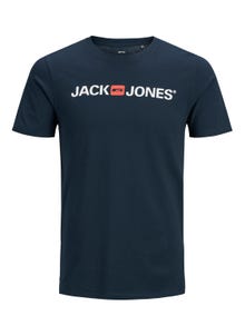 Jack & Jones Plus Size Logotyp T-shirt -Navy Blazer - 12184987