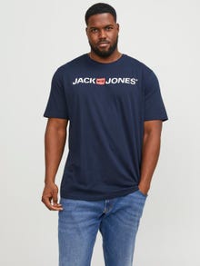 Jack & Jones Plus Size Logo T-paita -Navy Blazer - 12184987