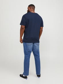 Jack & Jones Plius Logotipas Marškinėliai -Navy Blazer - 12184987