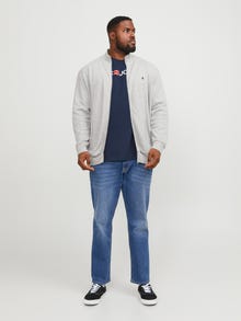 Jack & Jones Plius Logotipas Marškinėliai -Navy Blazer - 12184987