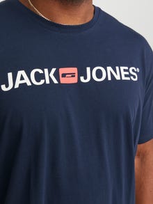 Jack & Jones Plius Logotipas Marškinėliai -Navy Blazer - 12184987