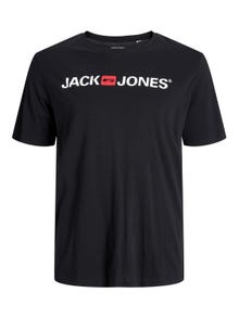 Jack & Jones Plus Size Logotipas Marškinėliai -Black - 12184987