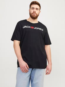 Jack & Jones Plus Size Camiseta Logotipo -Black - 12184987