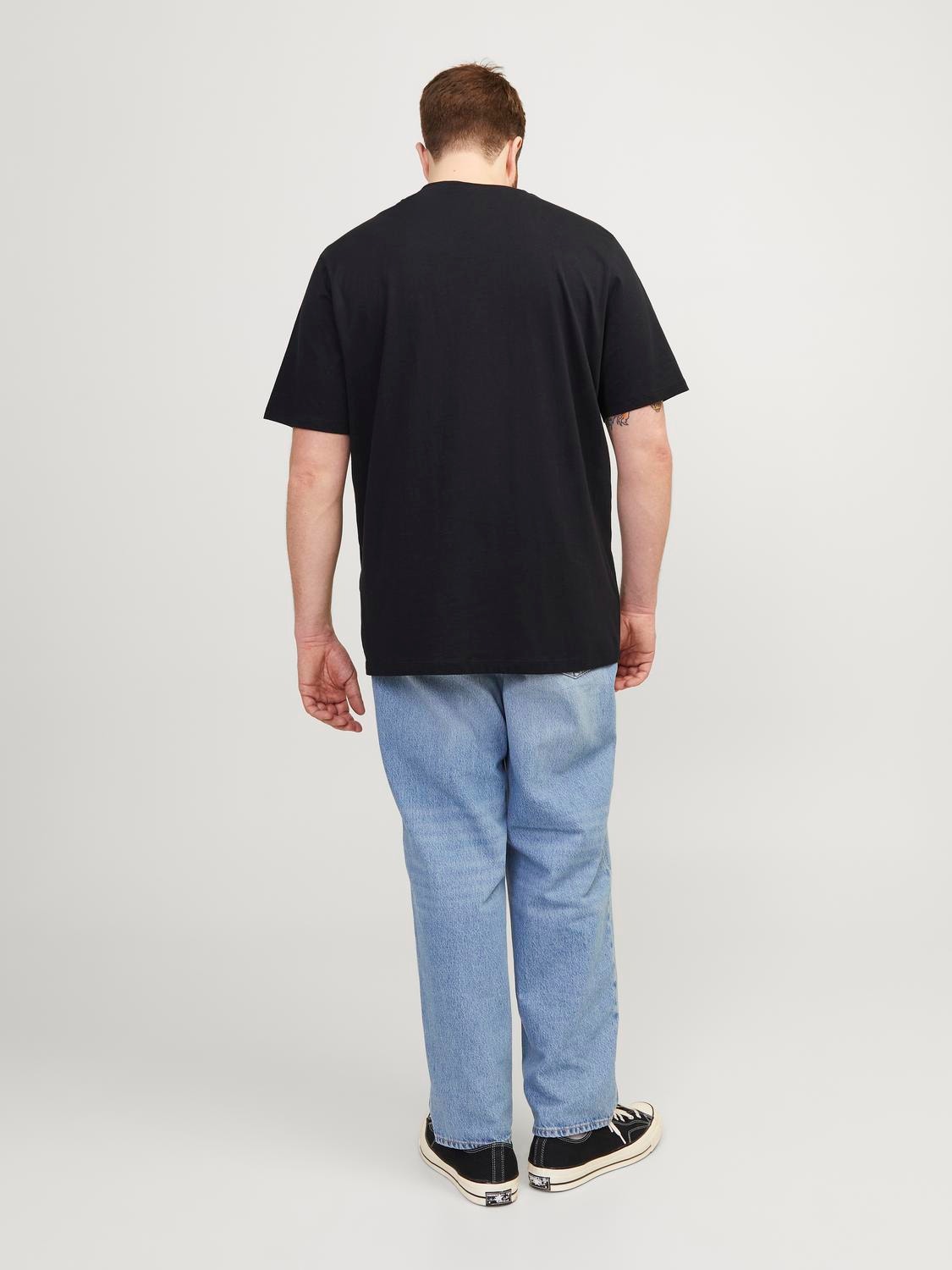 Jack & Jones Plus Size Logotyp T-shirt -Black - 12184987