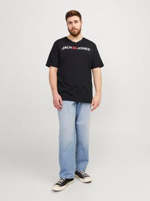 Jack & Jones Plus Size Logo T-skjorte -Black - 12184987