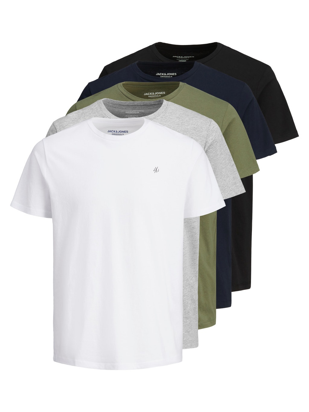 Verraad Pigment stad 5-pack T-shirt | Wit | Jack & Jones®