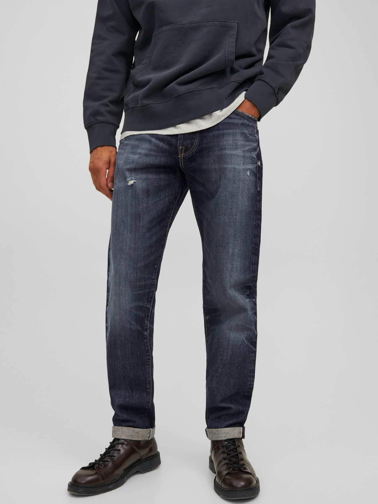 Jack & Jones RDD Royal R249 selvedge Comfort Fit Jeans -Blue Denim - 12185996