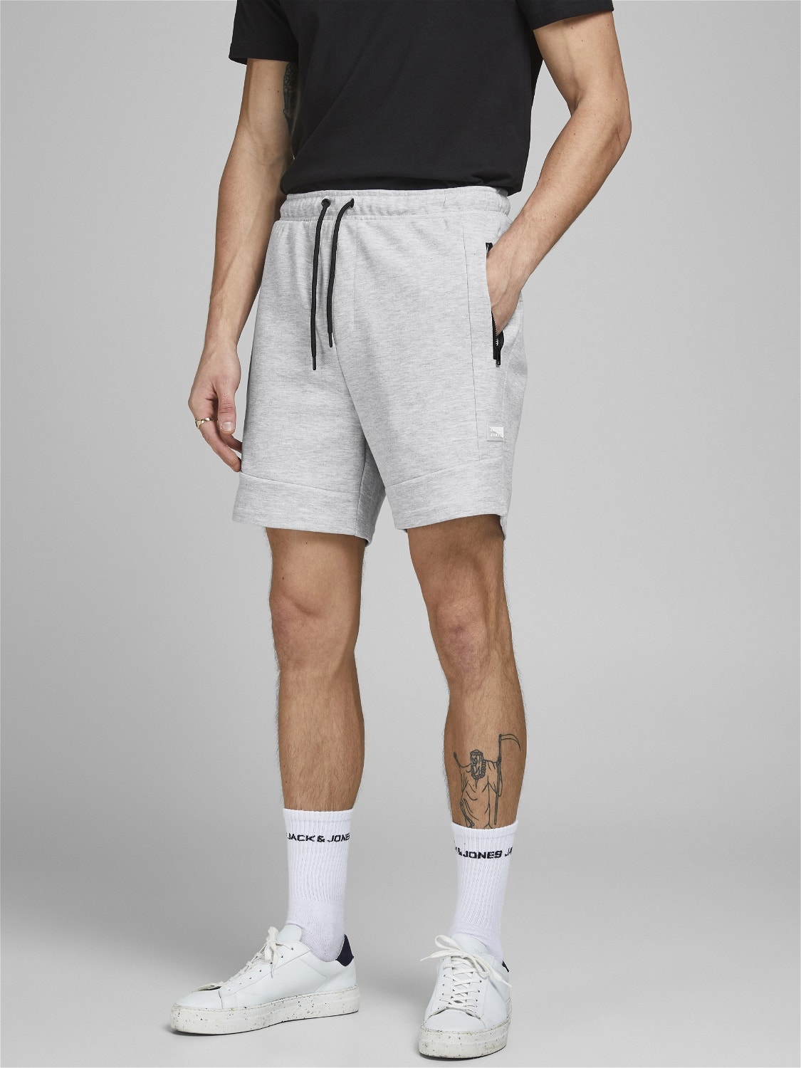 Jack & Jones Regular Fit Sweat shorts -Light Grey Melange - 12186750