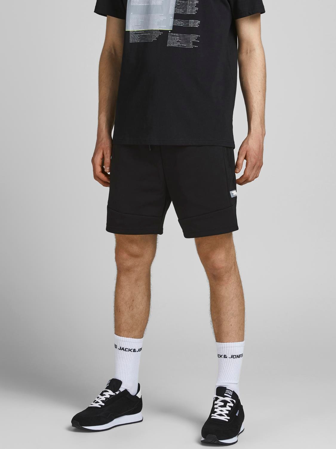 Jack & Jones Regular Fit Sweatstof shorts -Black - 12186750