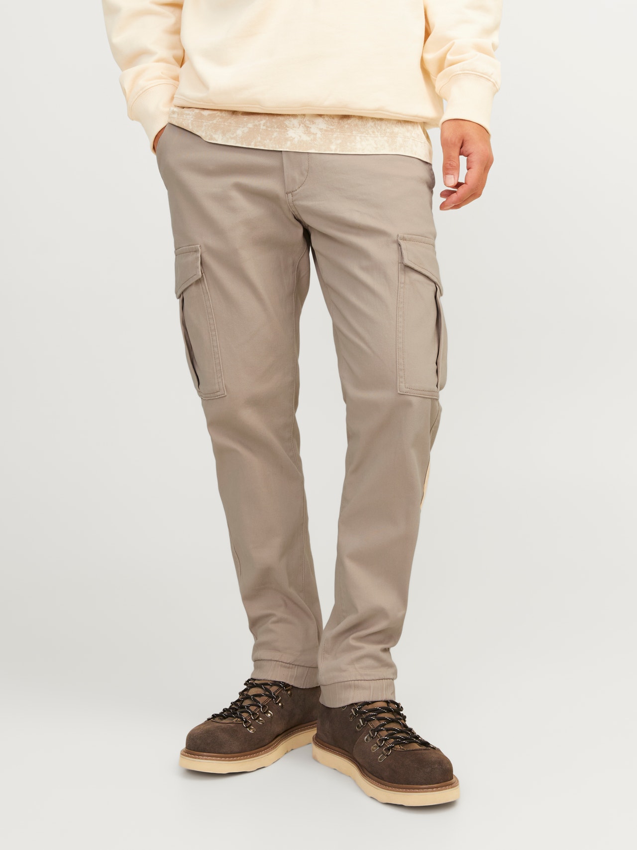Jack & Jones Slim Fit Spodnie bojówki -Oxford Tan - 12186889