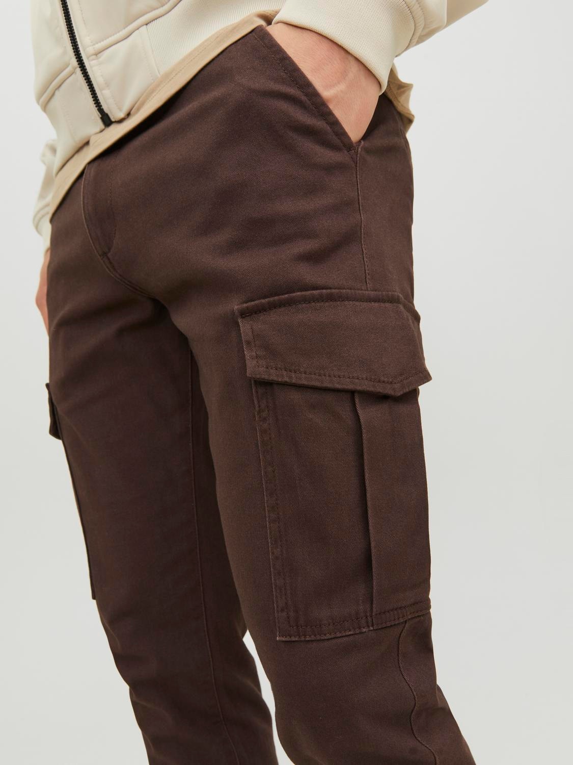 Jack & Jones Slim Fit Cargo kalhoty -Seal Brown - 12186889