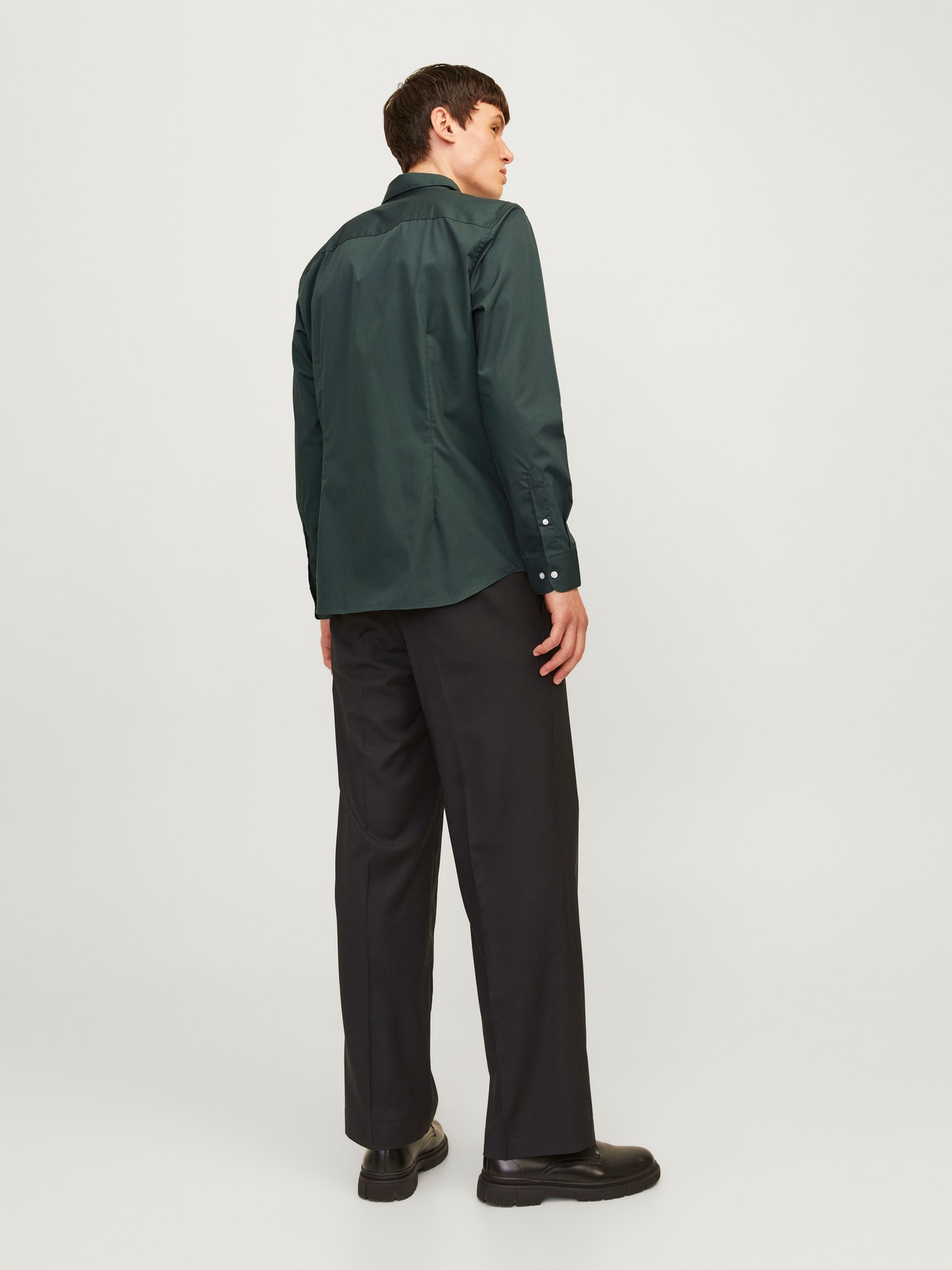Slim Fit Dress Shirt Dark Green Jack Jones slim-fit-dress-shirt-dark-green-jack-jones