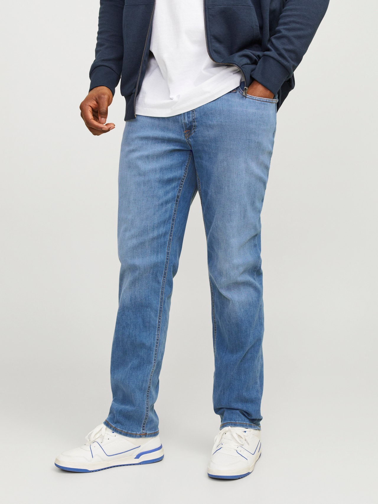 Jack & Jones Plus Size JJIGLENN JJORIGINAL AM 815  PLS Slim fit jeans -Blue Denim - 12188524