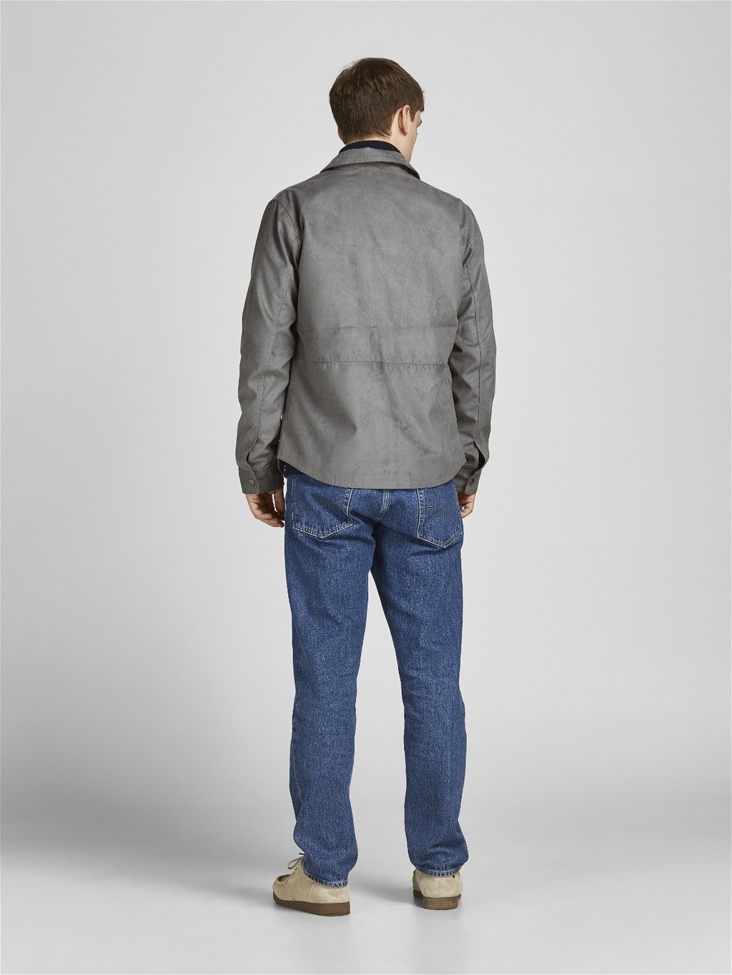 Faux suede shirt Jacket | Dark Grey | Jack & Jones®