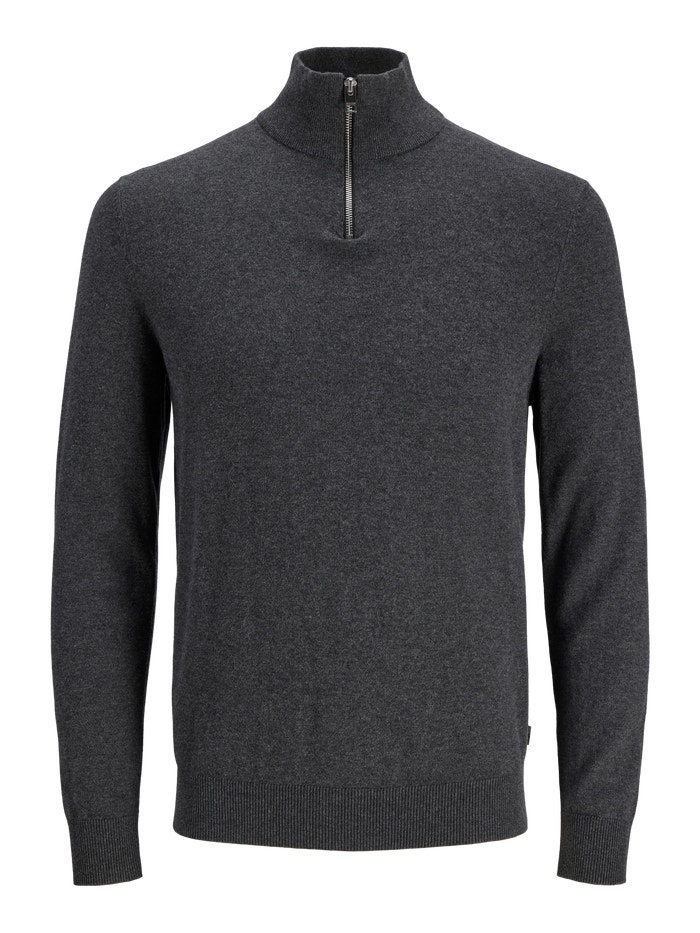 Quarter zip Knit | Black | Jack & Jones® Quarter zip Knit | Black | Jack & Jones®