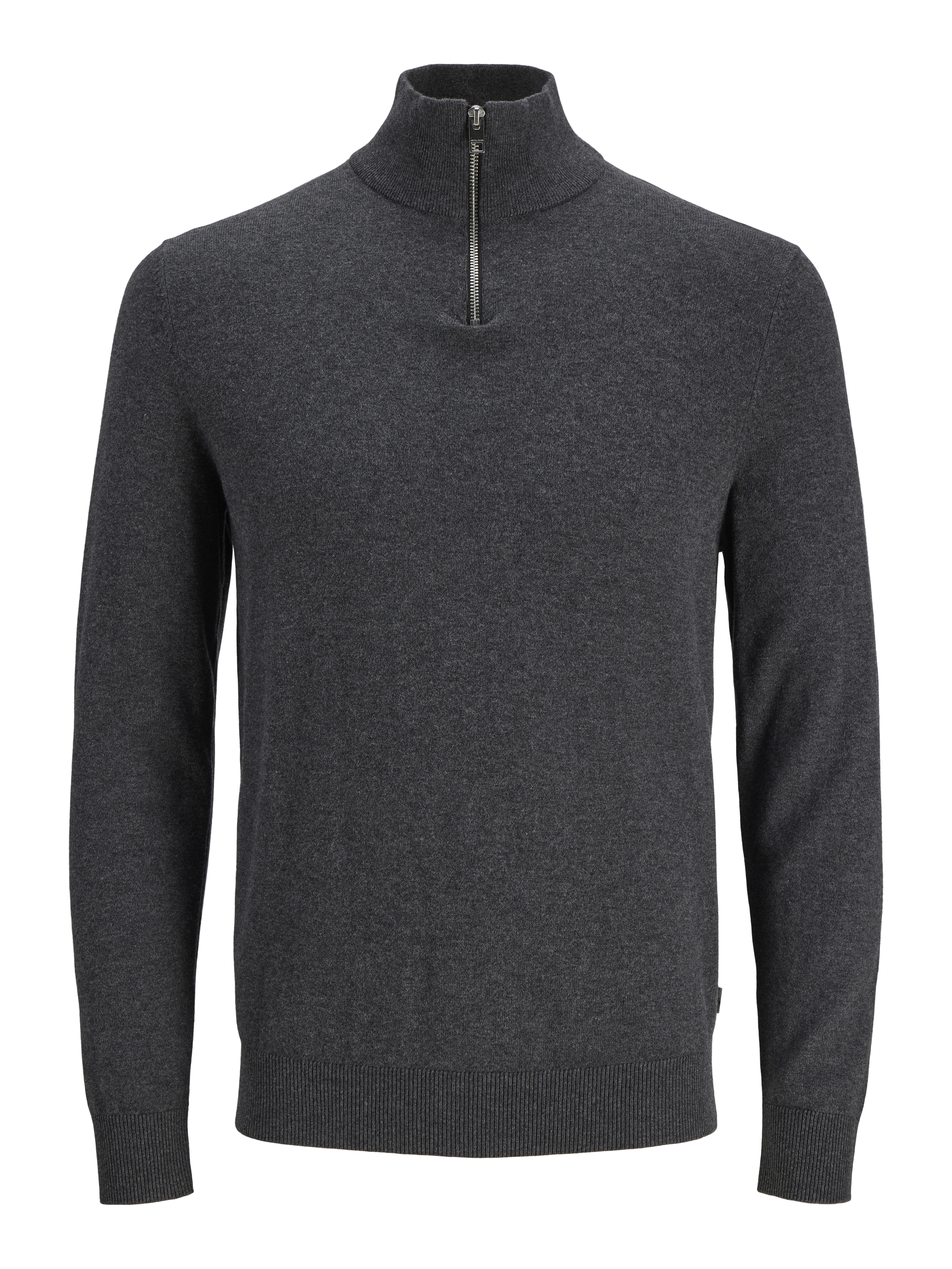 Thumbnail - Einfarbig Strickjacke Mit Viertelreißverschluss