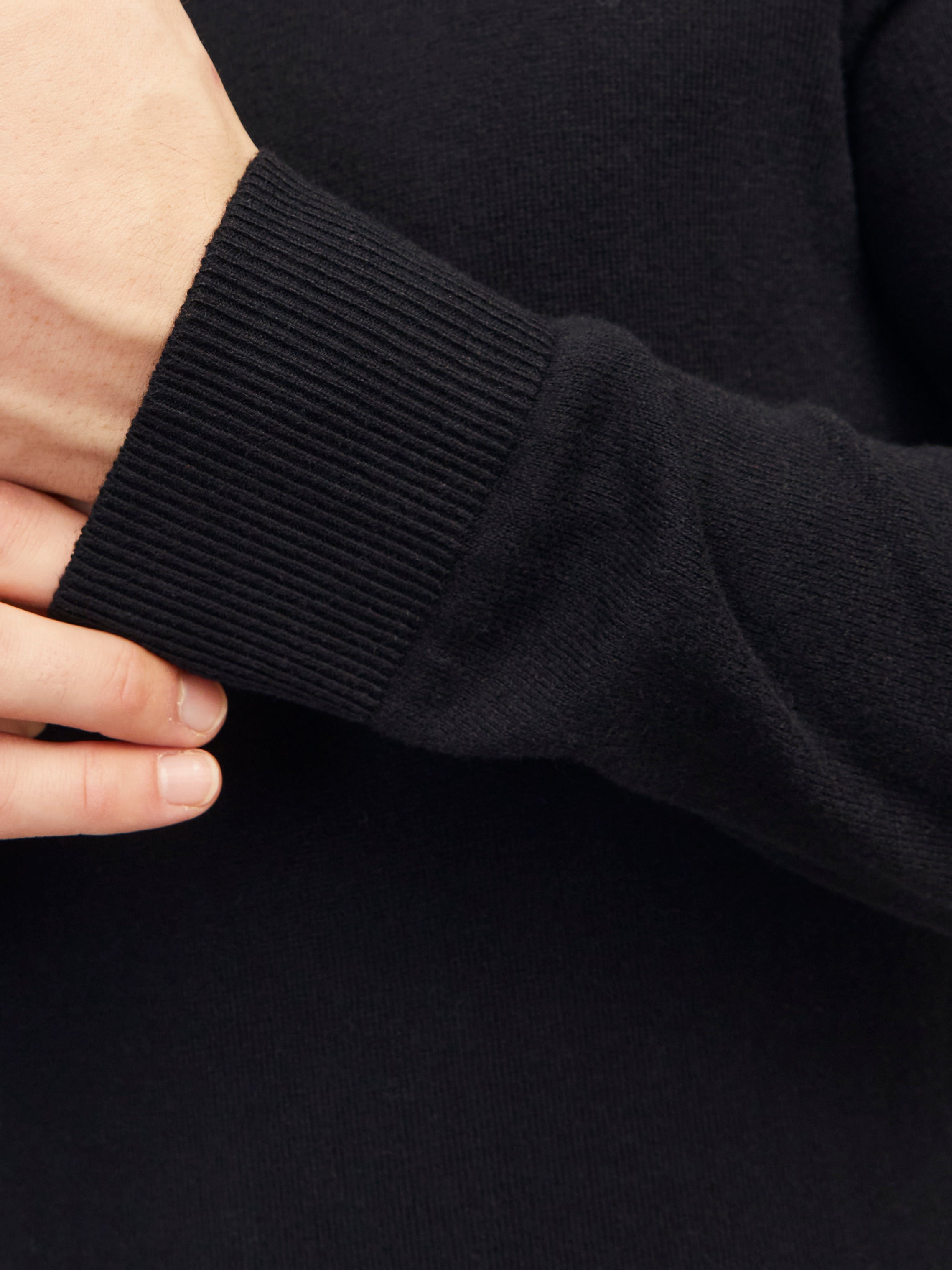 JACK & JONES Herren Pullover - Viertel-Reißverschluss Mit Hohem Kragen Aus Recyceltem Material