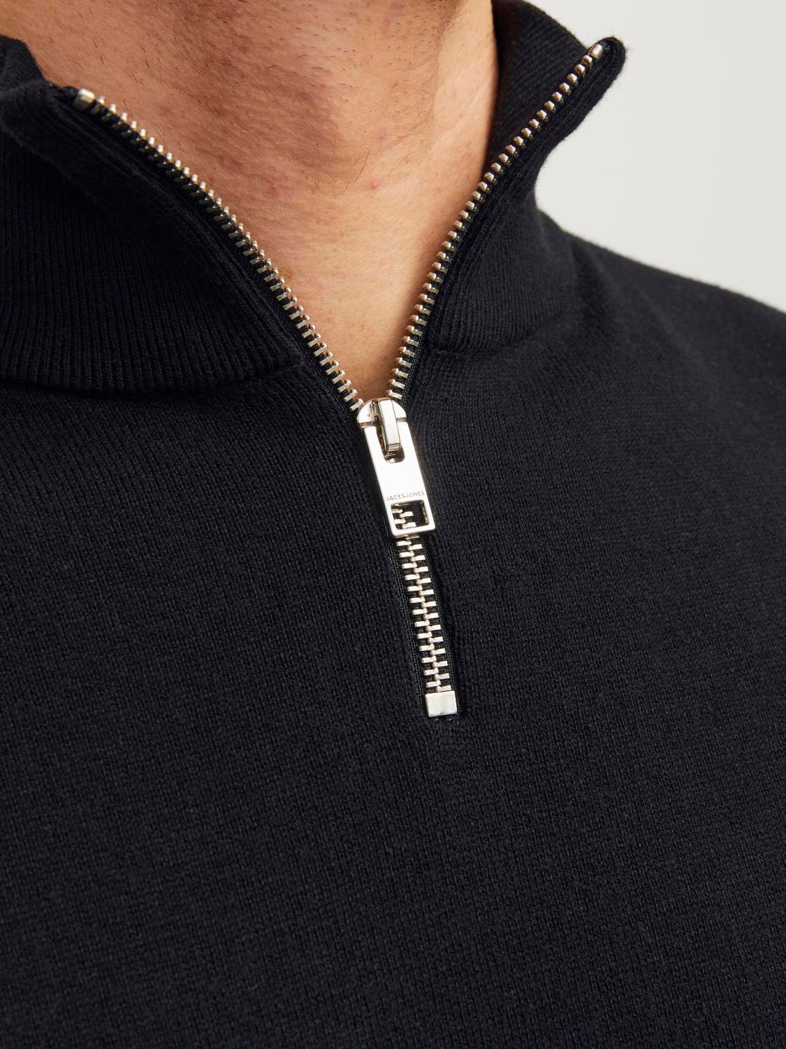 Jack & Jones Plain Half Zip Jumper -Black - 12189339