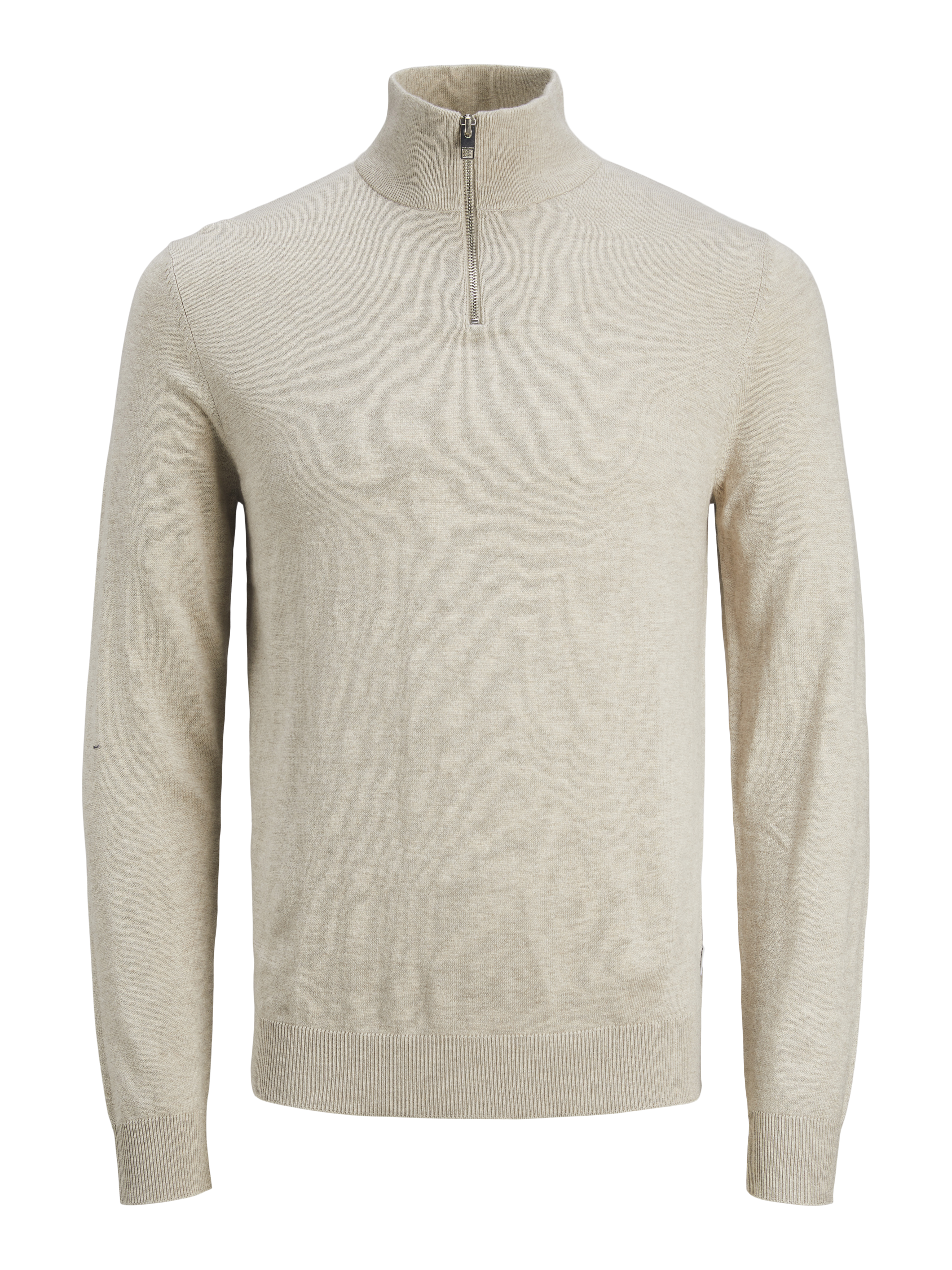 Thumbnail - Einfarbig Strickjacke Mit Viertelreißverschluss