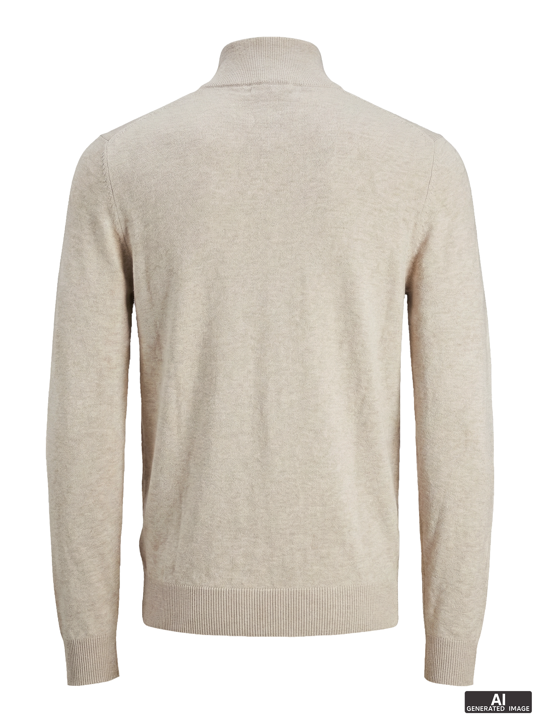 Thumbnail - Einfarbig Strickjacke Mit Viertelreißverschluss