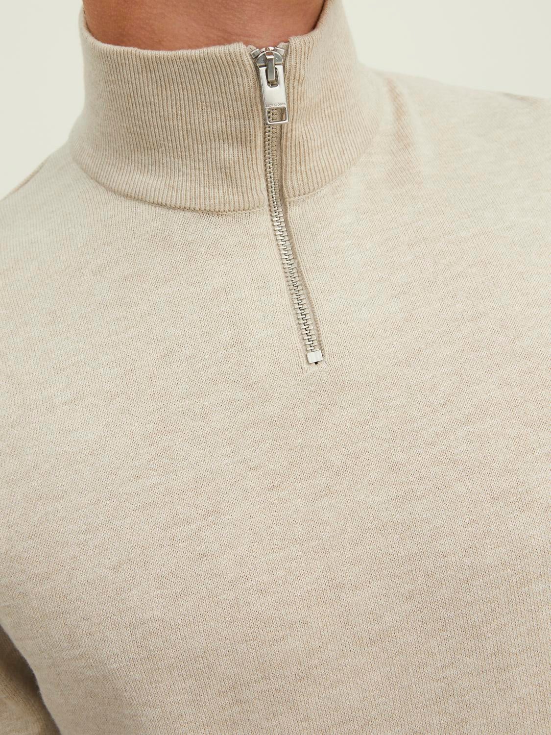 Pull demi zip Beige Jack Jones