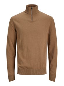 Jack & Jones Πουλόβερ με μισό φερμουάρ -Otter - 12189339