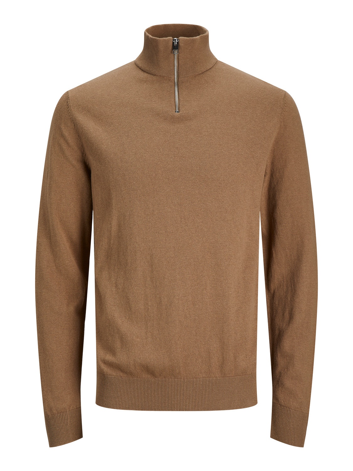 Jack & Jones Effen Gebreide trui met kwartrits -Otter - 12189339