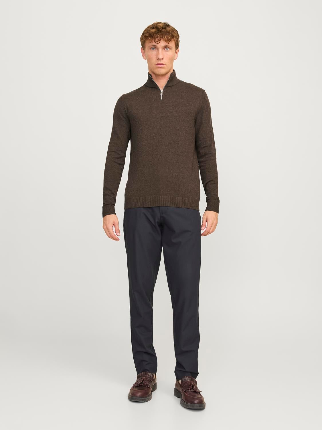 Plain Half Zip Jumper