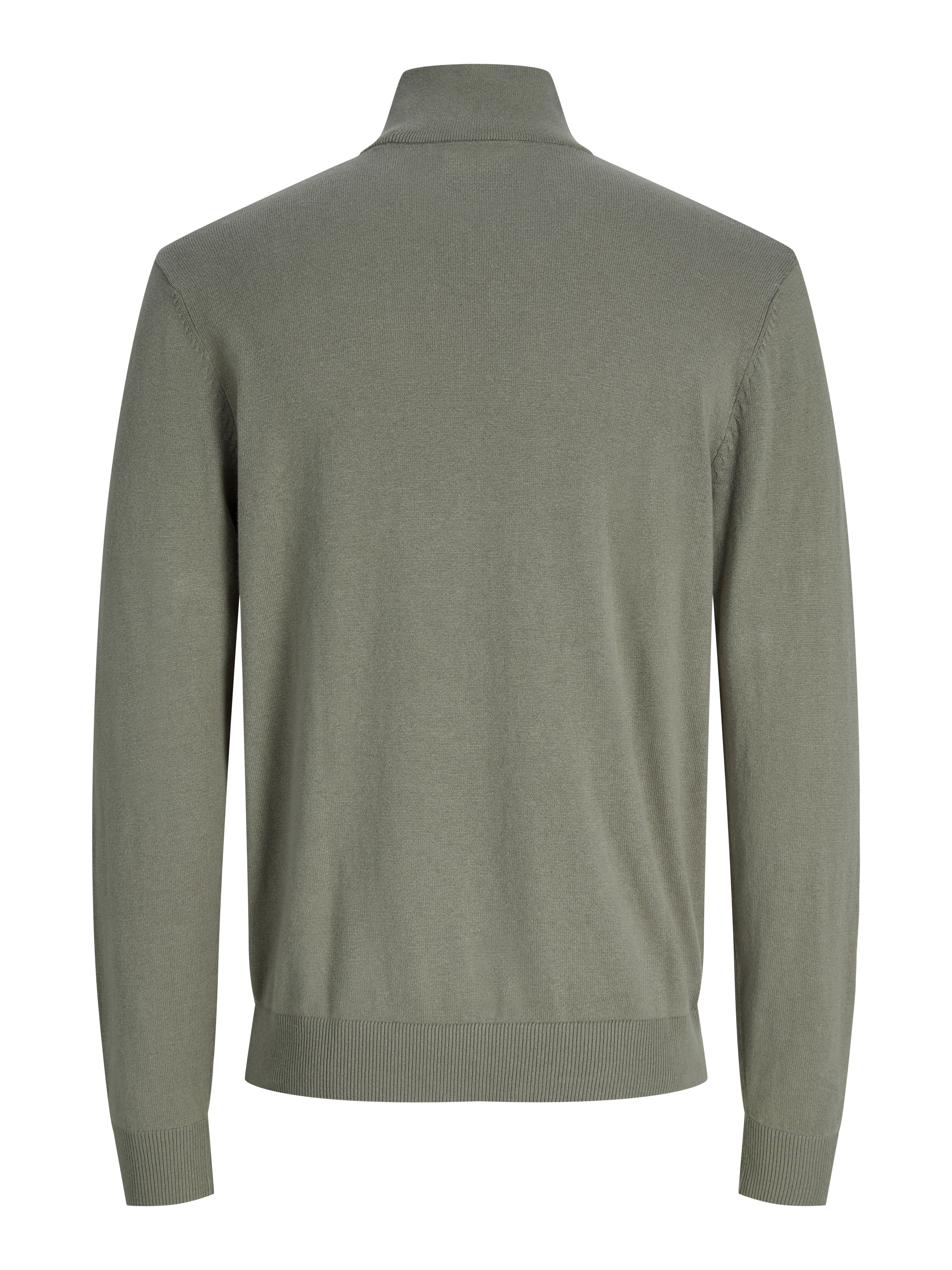 Thumbnail - Einfarbig Strickjacke Mit Viertelreißverschluss