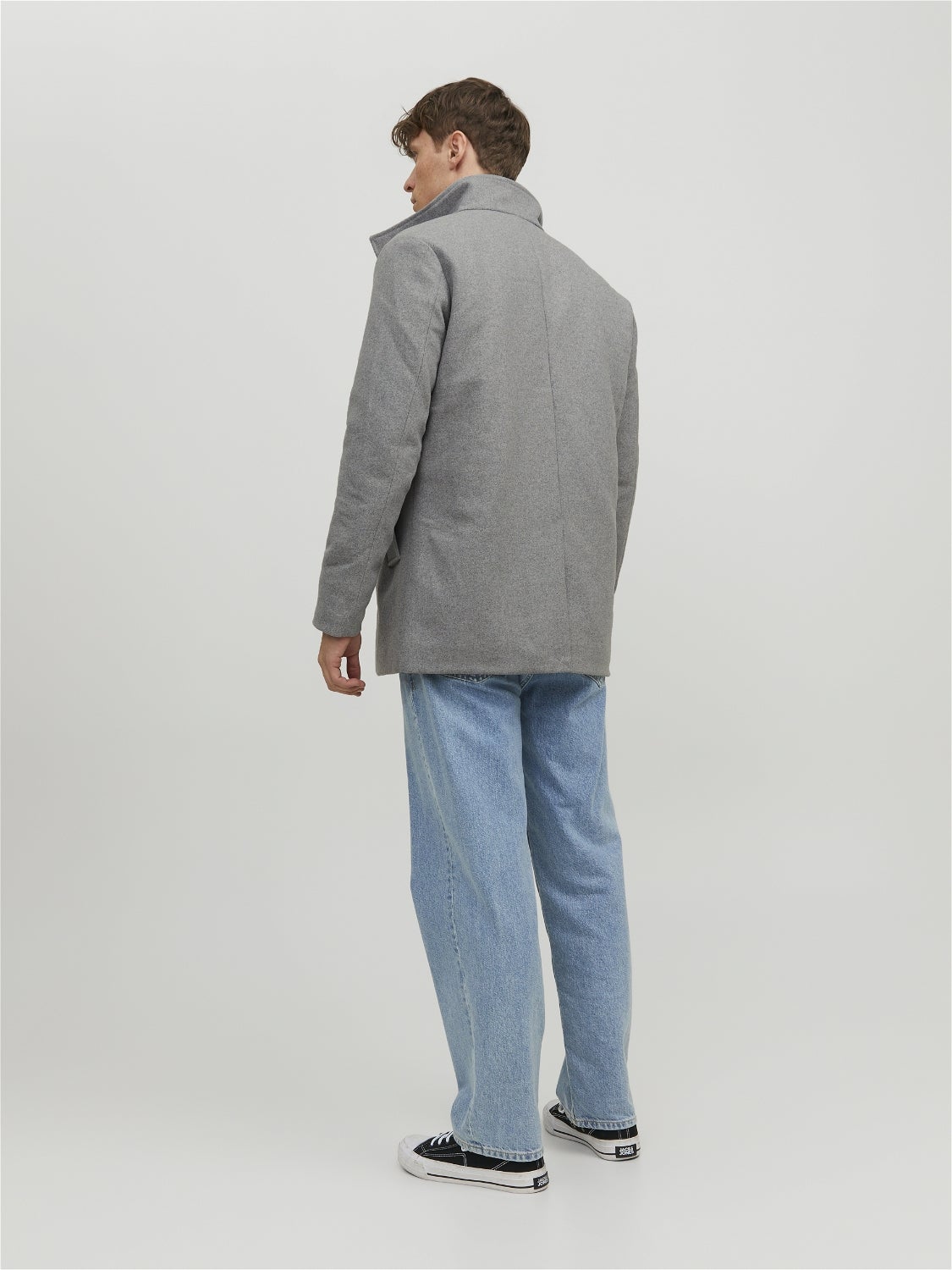 Grey melange clearance coat