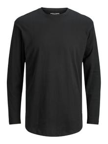 Jack & Jones Gładki Okrągły dekolt T-shirt -Black - 12190128