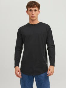 Jack & Jones Ensfarvet Crew neck T-shirt -Black - 12190128