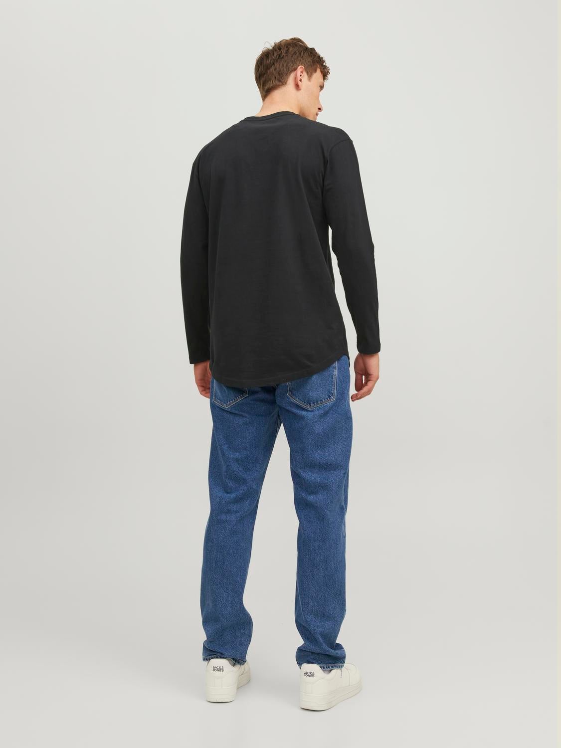 Einfarbig Rundhals T-shirt | Schwarz | Jack & Jones®