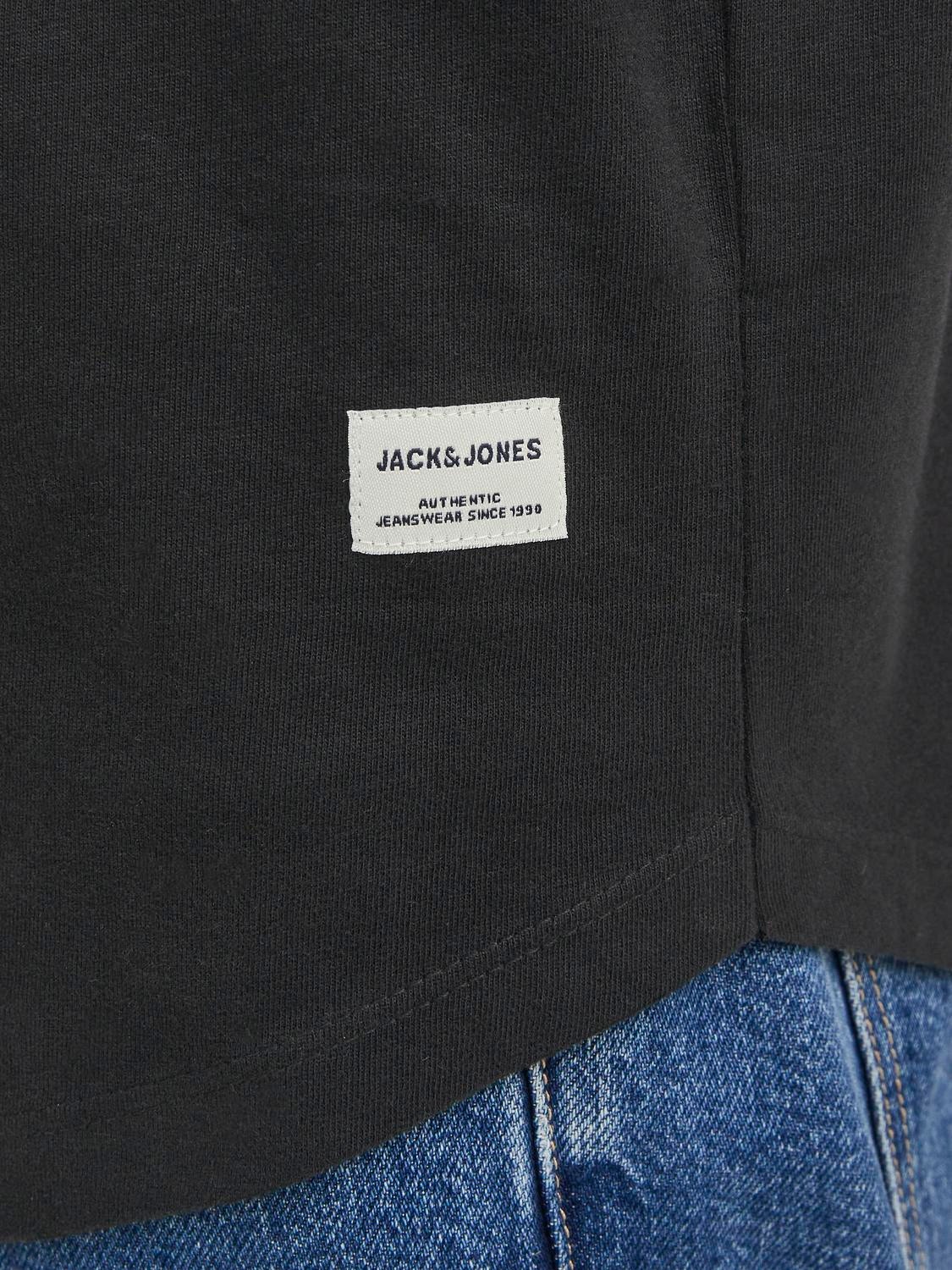 Jack & Jones Bez vzoru Kruhový výstřih Tričko -Black - 12190128