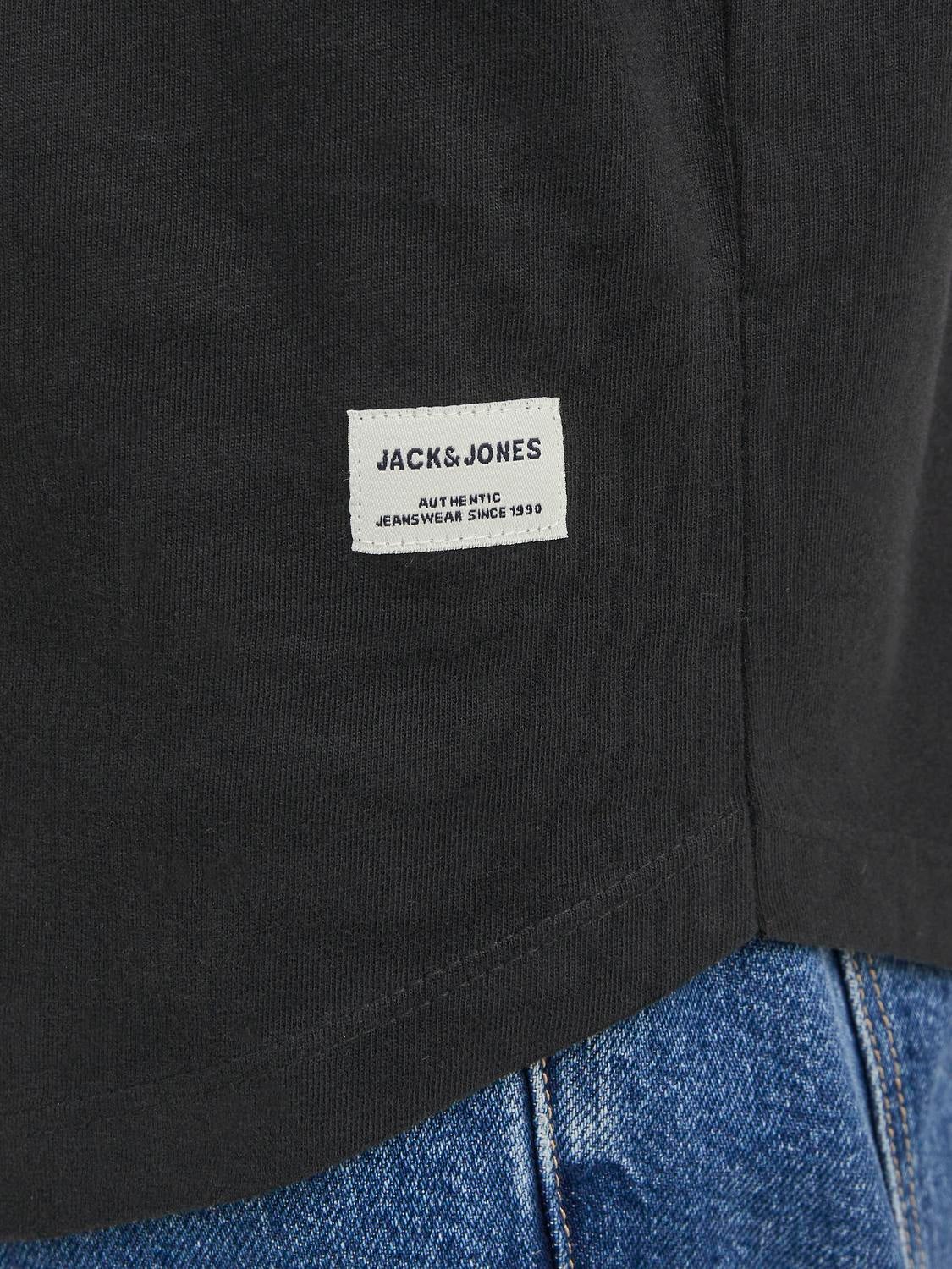Einfarbig Rundhals T-shirt | Schwarz | Jack & Jones®