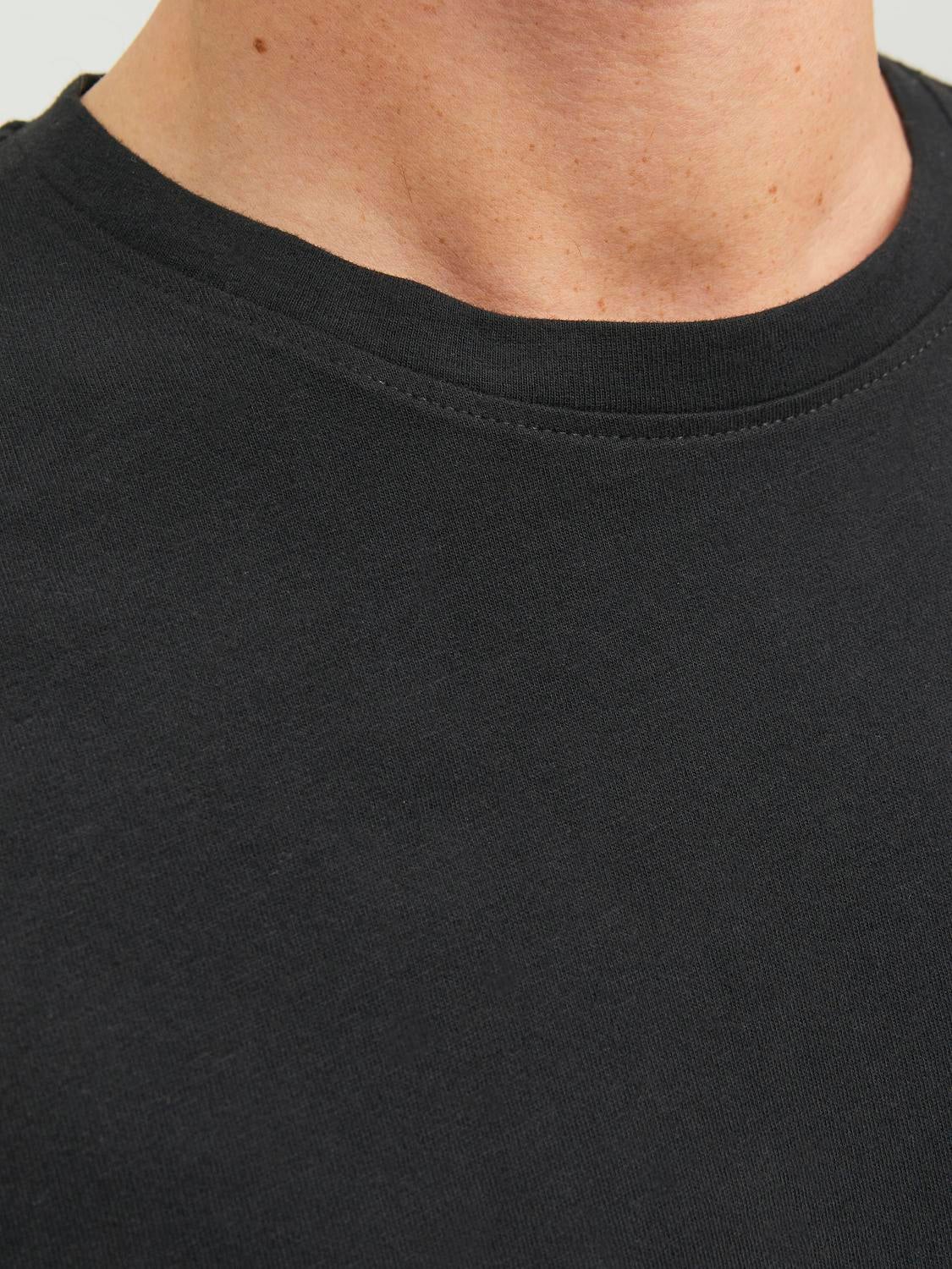Einfarbig Rundhals T-shirt | Schwarz | Jack & Jones®