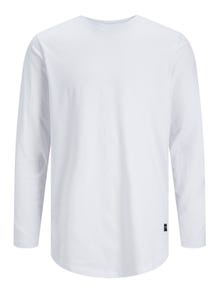 Jack & Jones T-shirt Uni Col rond -White - 12190128