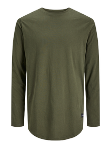 Jack & Jones Vienspalvis marškinėliai ilgomis rankovėmis -Forest Night - 12190128
