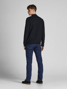 Jack & Jones Plain Crew Neck Jumper -Navy Blazer - 12190170