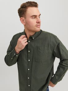 Jack & Jones Plus Size Slim Fit Casual skjorte -Forest Night - 12190444