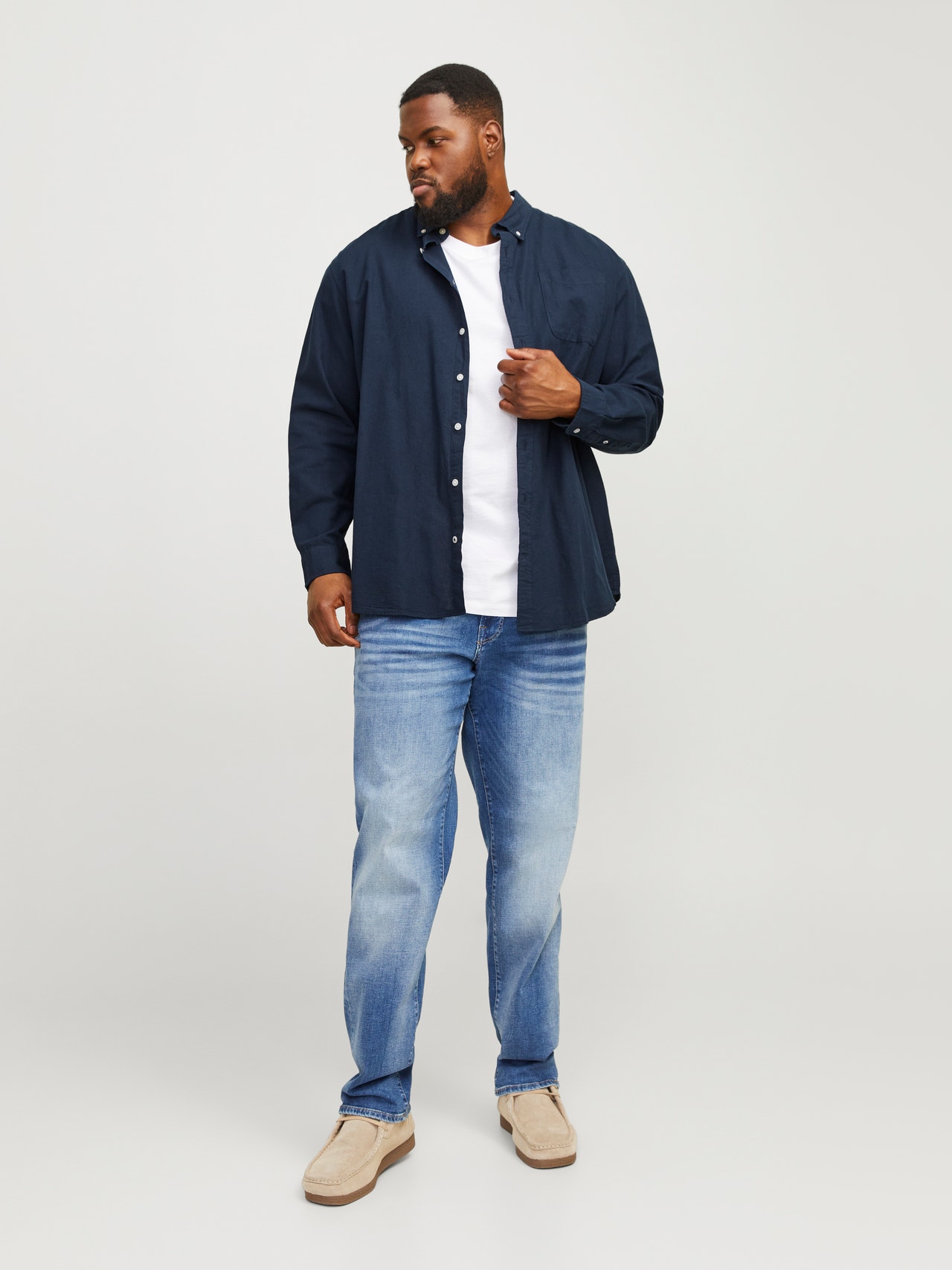 Jack & Jones Plus Size Camicia casual Slim Fit -Navy Blazer - 12190444