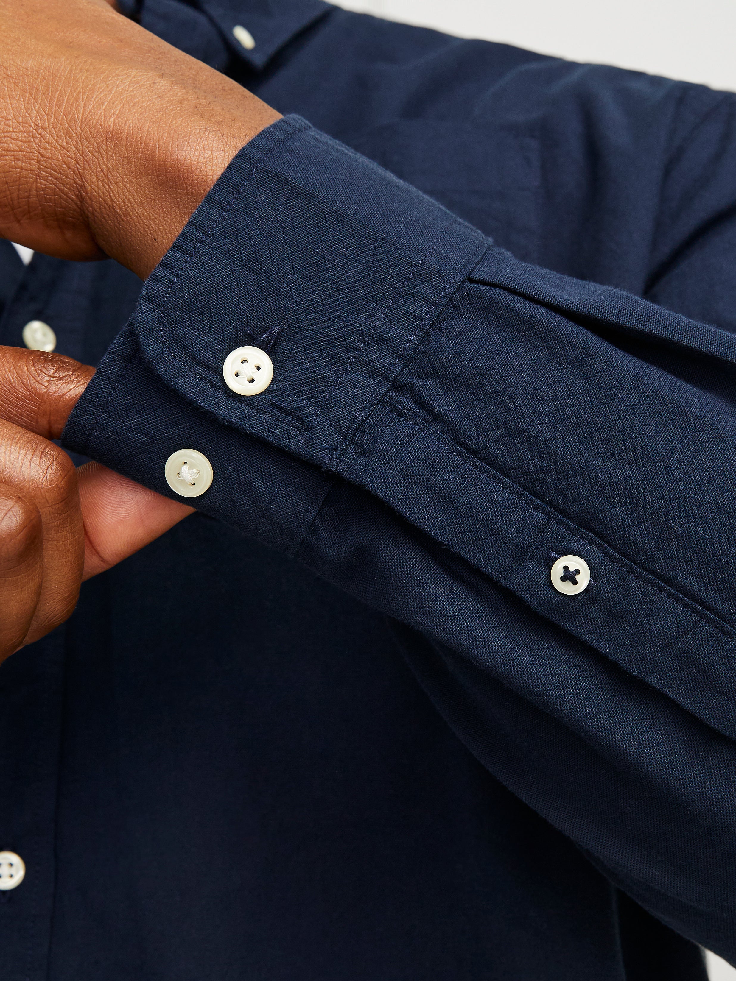 Plus Size Slim Fit Freizeithemd | Dunkelblau | Jack & Jones®