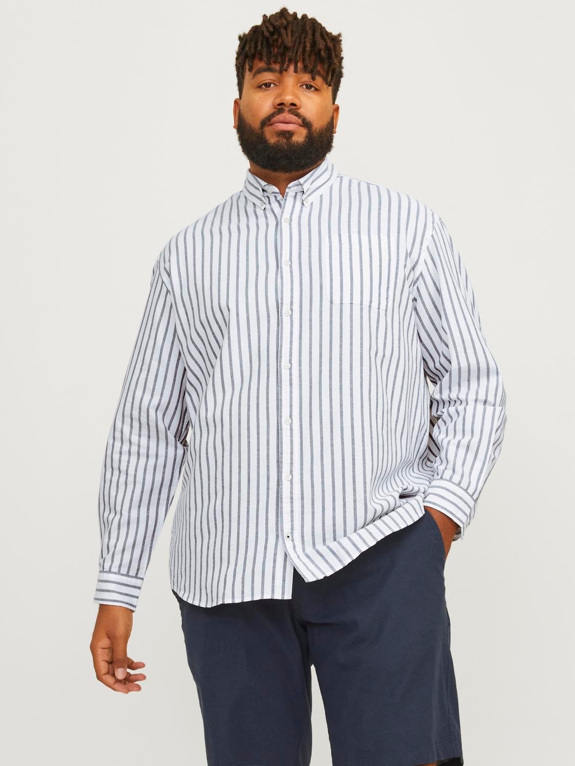 Plus Size Slim Fit Freizeithemd