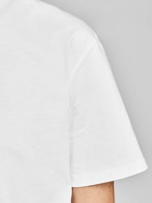 Jack & Jones Ensfarvet Crew neck T-shirt -White - 12190467