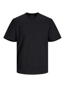 Jack & Jones Ensfarvet Crew neck T-shirt -Black - 12190467