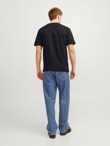 Jack & Jones T-shirt Liso Decote Redondo -Black - 12190467